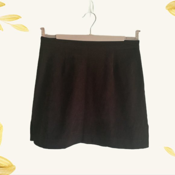EUC - BCBG MaxAzria Brown Faux Suede Mini Skirt - Picture 1 of 5
